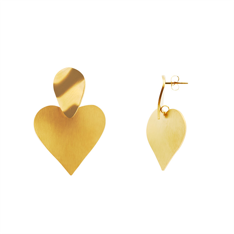 Orecchini Cuore Asimmetrici In Argento 925 E Acrilico: Leggerezza E Stile Per Ogni Occasione